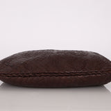 Rare Bottega Veneta Chocolate Embossed Small Intrecciato Hobo