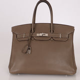 Hermès 2008 Etoupe Clemence Retourne Birkin 35