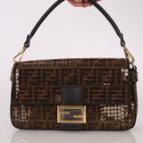 Limited Edition Fendi Re-Edition Zucca Sequin Baguette