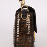 Limited Edition Fendi Re-Edition Zucca Sequin Baguette