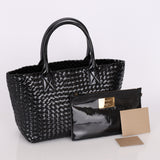 Limited Edition Bottega Veneta Patent Small Cabat Tote w/ Pouch