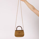 Rare Gucci 1947 Bamboo Mini Night Olive Satin Handle Bag