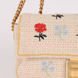 Fendi Wool Knit Shoulder Baguette