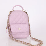 Chanel 24S Caviar Classic Lilac Mini Backpack