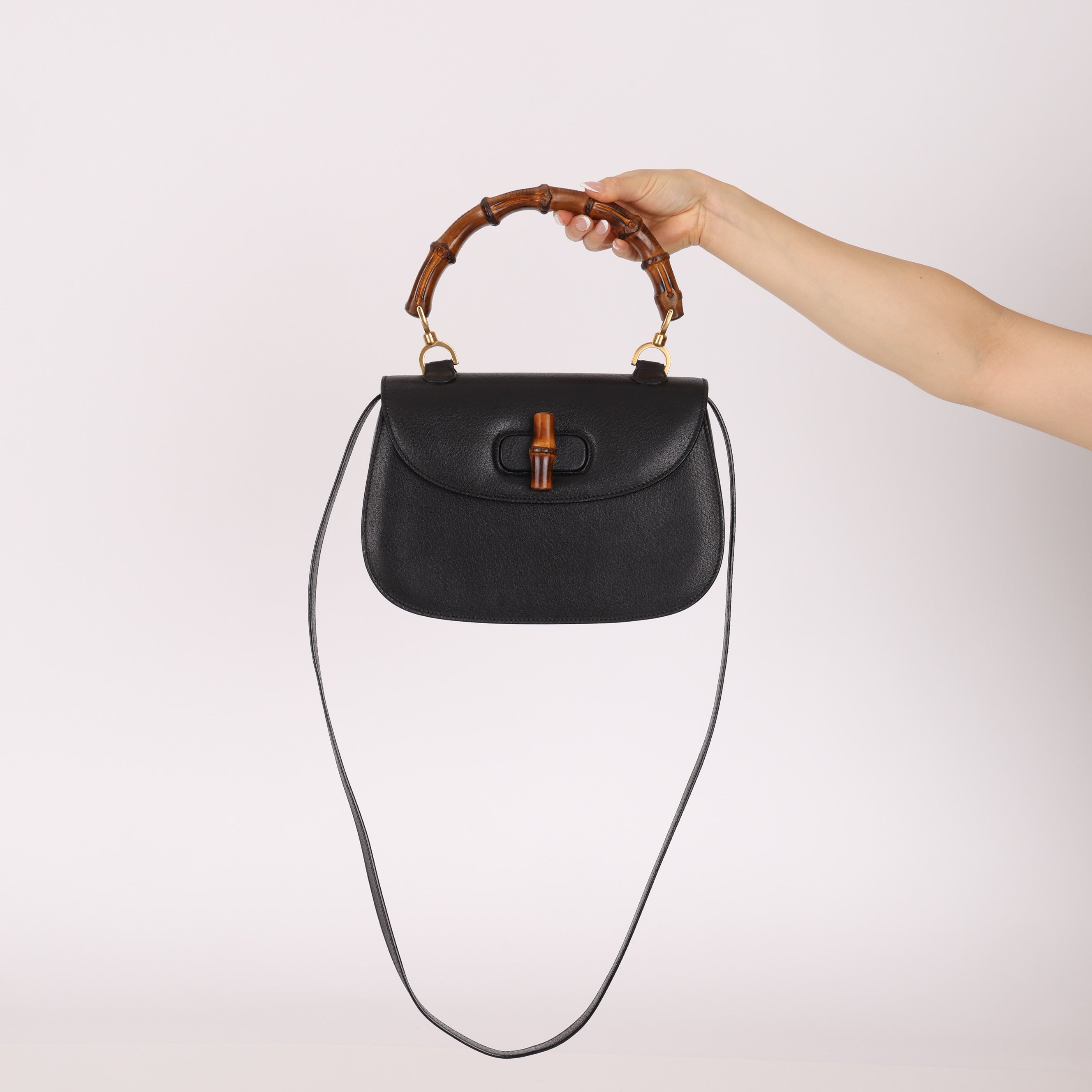 Gucci Leather 1947 Bamboo Top Handle