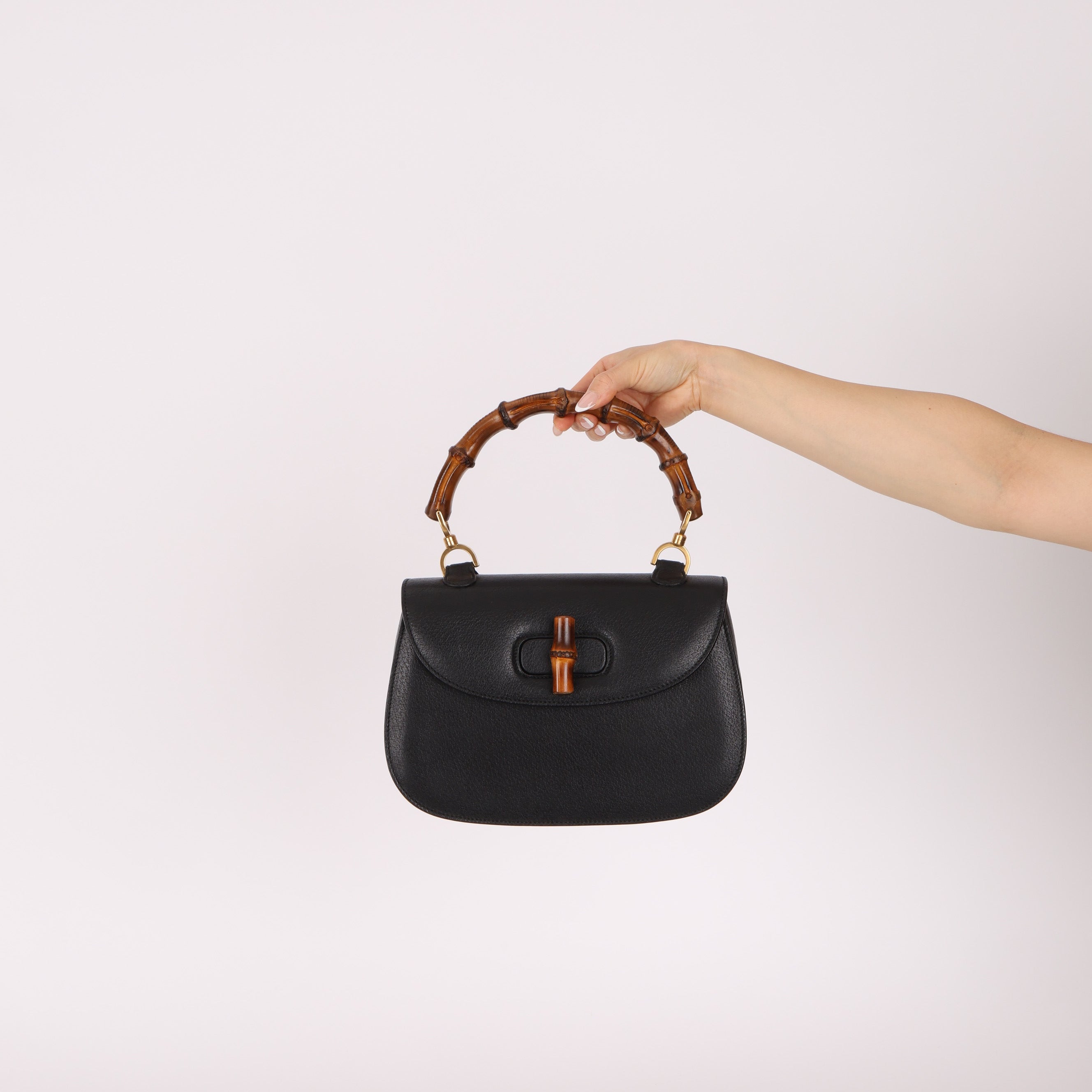 Gucci Leather 1947 Bamboo Top Handle