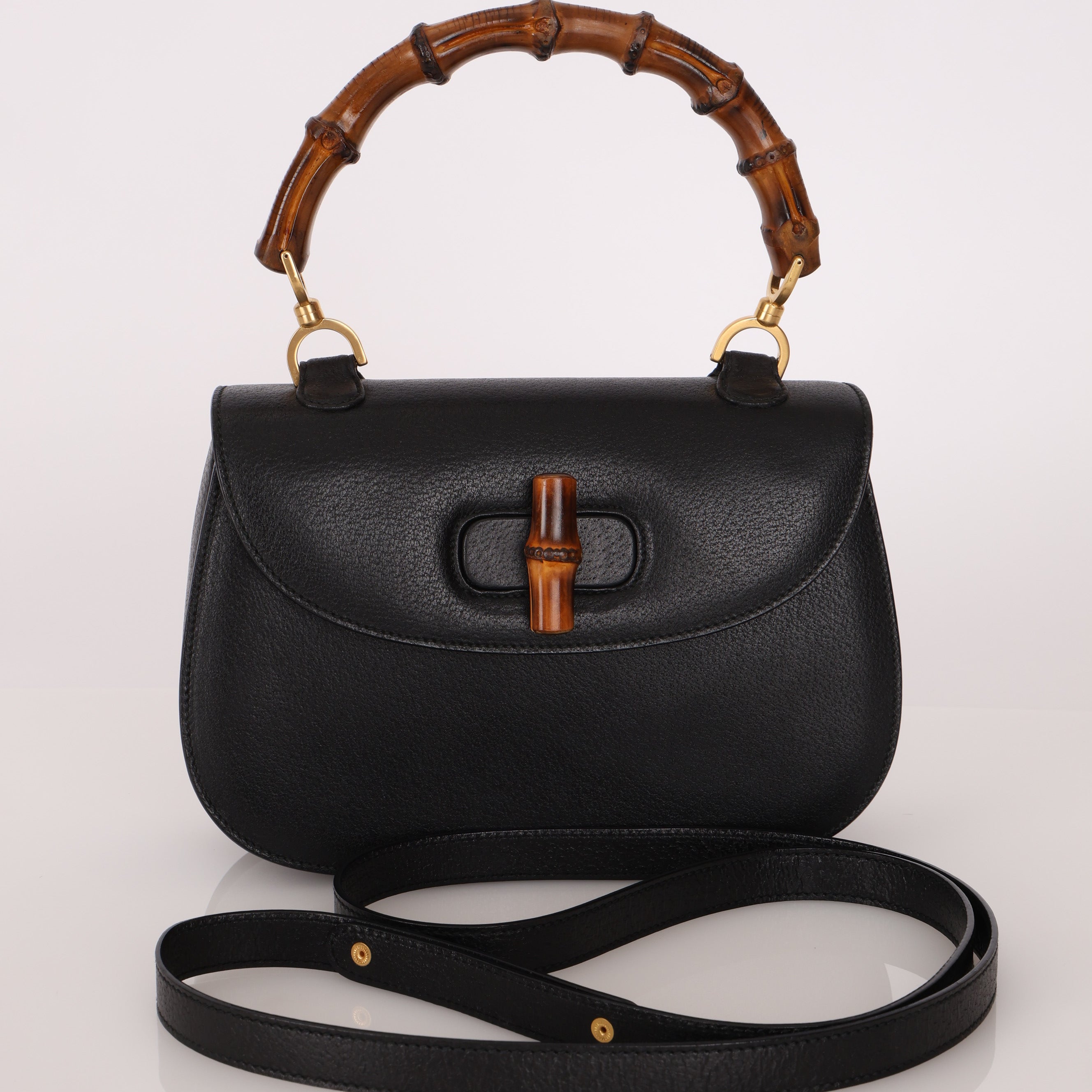 Gucci Leather 1947 Bamboo Top Handle