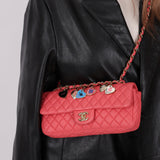 Chanel 2008 Calfskin Valentine's Charms East West Flap