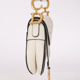 Dior 2020 Calfskin White Mini Saddle Bag