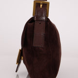 Fendi Chocolate Suede Baguette