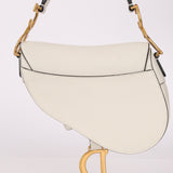 Dior 2020 Calfskin White Mini Saddle Bag