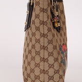 Gucci Monogram Canvas Mushroom Embroidered Tote