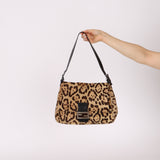 Fendi Leopard Print Ponyhair Mamma Baguette