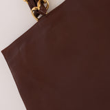 Chanel 1991 Calfskin Chocolate Chunky Chain Tote