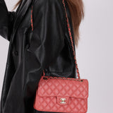 Chanel 2019 Caviar Small Pink Classic Double Flap