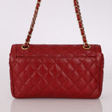 Chanel 2015 Red Caviar Paris Single Flap