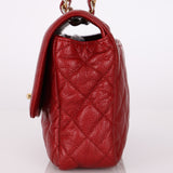 Chanel 2015 Red Caviar Paris Single Flap