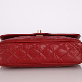 Chanel 2015 Red Caviar Paris Single Flap