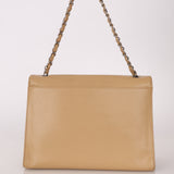 Chanel 2001 Naked Caviar Turnlock Kelly Chain Tote