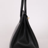 Hermès 2003 Noir Courchevel Retourne Birkin 35 GHW