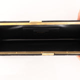 Saint Laurent Runway Croc Embossed Midnight Clutch