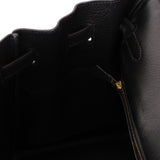 Hermès 2003 Noir Courchevel Retourne Birkin 35 GHW