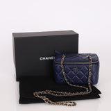 Chanel Caviar Navy Vanity Crossbody