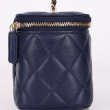 Chanel Caviar Navy Vanity Crossbody