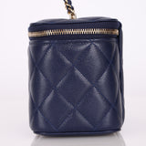 Chanel Caviar Navy Vanity Crossbody