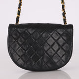 Chanel 1986 Lambskin Crescent Mini Flap