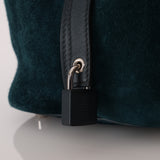 Limited Edition Hermès 2014 Blue Peacock Doblis and Vert Cyprès Swift Picotin 18