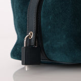 Limited Edition Hermès 2014 Blue Peacock Doblis and Vert Cyprès Swift Picotin 18