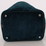Limited Edition Hermès 2014 Blue Peacock Doblis and Vert Cyprès Swift Picotin 18