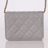 Chanel 2021 Caviar Miss Coco Cardholder on Chain