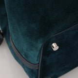 Limited Edition Hermès 2014 Blue Peacock Doblis and Vert Cyprès Swift Picotin 18