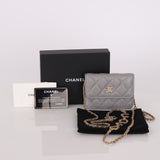 Chanel 2021 Caviar Miss Coco Cardholder on Chain