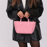 Bottega Veneta 2022 Intrecciato Mini Cabat Pink Tote