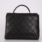 Chanel 1994 Lambskin Turnlock Top Handle Kelly