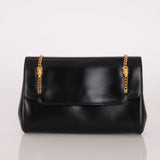 Gucci Chain Embellished Box Leather Clutch with Cardholder