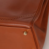 Limited Edition Hermès 2012 Fauve Tadelakt Ghillies Kelly Retourne 35 GHW