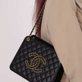 Chanel 2020 Lambskin Chain Logo Tote