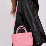 Bottega Veneta 2022 Intrecciato Mini Cabat Pink Tote