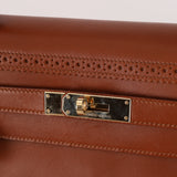 Limited Edition Hermès 2012 Fauve Tadelakt Ghillies Kelly Retourne 35 GHW