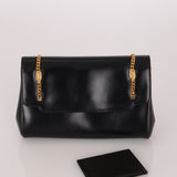 Gucci Chain Embellished Box Leather Clutch with Cardholder