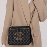 Chanel 2020 Lambskin Chain Logo Tote
