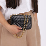 Chanel Lambskin Minaudiere Bijoux Crossbody