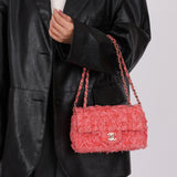 Chanel 2021 Tweed Pink Mini Rectangular Flap