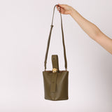Loewe Olive Pebble Mini Bucket Bag