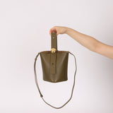 Loewe Olive Pebble Mini Bucket Bag