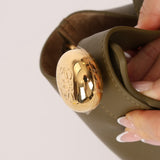 Loewe Olive Pebble Mini Bucket Bag